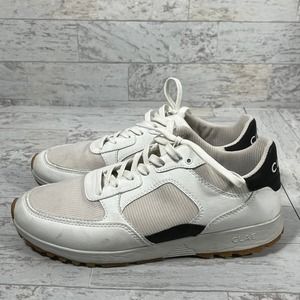 Clae Joshua Trainers Athletic‎ Shoes Mens Size 9 White Vegan Athleisure Lace Up